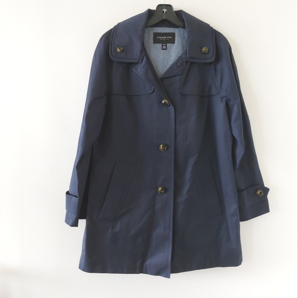 London fog trench coat with hood size M - Picture 1 of 8